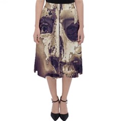 Creepy Photo Collage Artwork Classic Midi Skirt by dflcprintsclothing