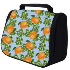 Citrus Tropical Orange Blue Full Print Travel Pouch (big)