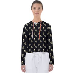 Skull Black Pattern Women s Slouchy Sweat by snowwhitegirl