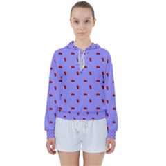 Candy Apple Lilac Pattern Women s Tie Up Sweat by snowwhitegirl