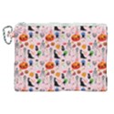 Halloween Treats Pattern Pink Canvas Cosmetic Bag (XL) View1