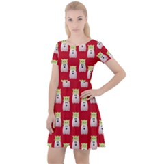 Ghost Pet Red Cap Sleeve Velour Dress 