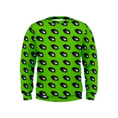 Eyes Green Kids  Sweatshirt by snowwhitegirl