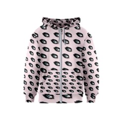 Eyes Pink Kids  Zipper Hoodie by snowwhitegirl