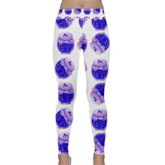 Kawaii Blueberry Jam Jar Pattern Classic Yoga Leggings by snowwhitegirl