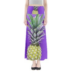 Pineapple Purple Full Length Maxi Skirt by snowwhitegirl