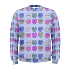 Valentine Hearts Blue Men s Sweatshirt by snowwhitegirl