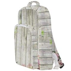 Floral Wood Wall Double Compartment Backpack