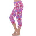 Colorful Cherubs Pink Lightweight Velour Capri Yoga Leggings View2