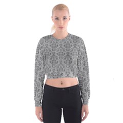 Victorian Paisley Grey Cropped Sweatshirt