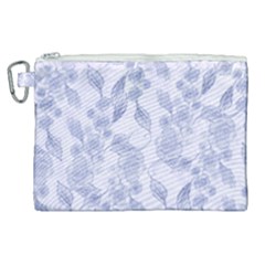 Blue Floral Canvas Cosmetic Bag (xl)