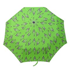 Skeleton Green Folding Umbrellas by snowwhitegirl