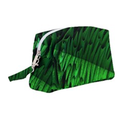 Fractal Rendering Background Green Wristlet Pouch Bag (medium)