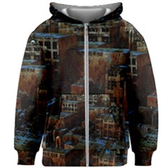 Building Ruins Old Industry Kids  Zipper Hoodie Without Drawstring by Pakrebo