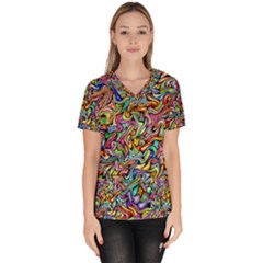 Ml 122 Women s V-neck Scrub Top by ArtworkByPatrick