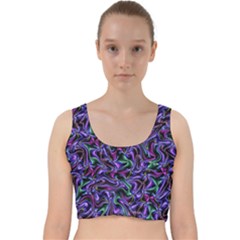 Ml 123 Velvet Racer Back Crop Top