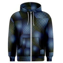 Fractal Rendering Background Green Men s Zipper Hoodie by Pakrebo