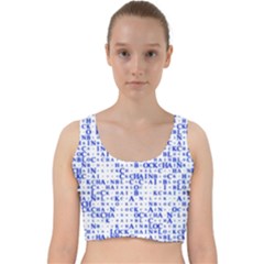 Blockchain Cryptography Velvet Racer Back Crop Top