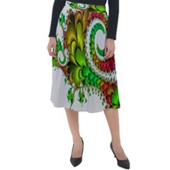 Fractal Abstract Aesthetic Pattern Classic Velour Midi Skirt 