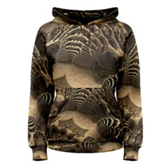 Fractal Bones Cave Fossil Render Women s Pullover Hoodie by Pakrebo