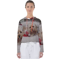 Cockapoo In Dog s Bed Women s Slouchy Sweat by pauchesstore