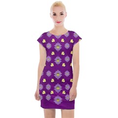 A Feel Of Flowers In Beautiful Air Cap Sleeve Bodycon Dress by pepitasart