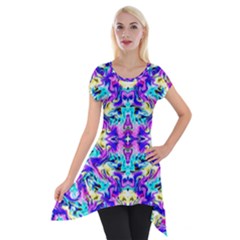 Ml 129 2 Short Sleeve Side Drop Tunic by ArtworkByPatrick