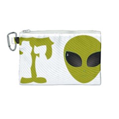 I Want To Believe Canvas Cosmetic Bag (medium) by Sudhe