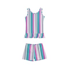 Candy Stripes 1 Kids  Boyleg Swimsuit