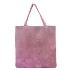 Lovely Hearts Grocery Tote Bag by lucia