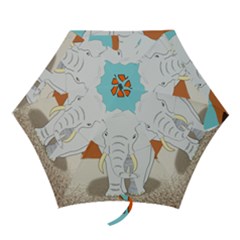 Africa Elephant Animals Animal Mini Folding Umbrellas by Sudhe