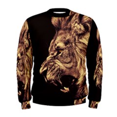 Angry Male Lion Gold Men s Sweatshirt by Sudhe