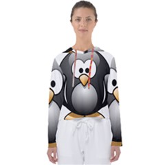 Penguin Birds Aquatic Flightless Women s Slouchy Sweat by Sudhe