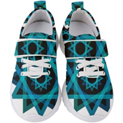 Transparent Triangles Kids  Velcro Strap Shoes by Sudhe