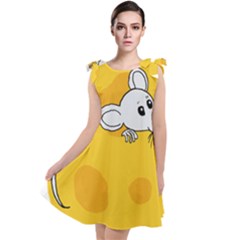 Rat Mouse Cheese Animal Mammal Tie Up Tunic Dress by Sudhe