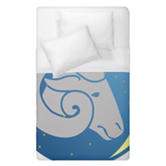 Ram Zodiac Sign Zodiac Moon Star Duvet Cover (single Size) by Sudhe