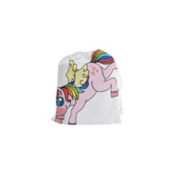 Unicorn Arociris Raimbow Magic Drawstring Pouch (xs) by Sudhe