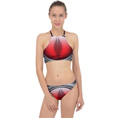 Red Eye Racer Front Bikini Set by Sudhe