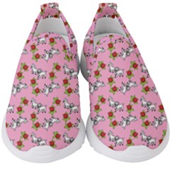Lamb Pattern Pink Kids  Slip On Sneakers