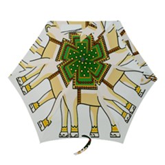 Elephant Indian Animal Design Mini Folding Umbrellas by Sudhe