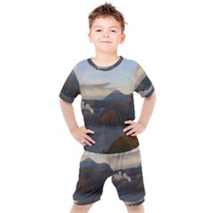 Sunrise Mount Bromo Tengger Semeru National Park  Indonesia Kids  Tee And Shorts Set by Sudhe