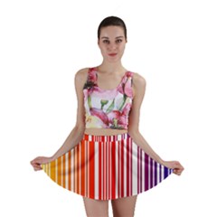 Colorful Gradient Barcode Mini Skirt by Sudhe