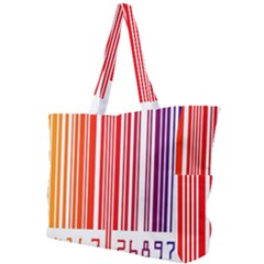 Colorful Gradient Barcode Simple Shoulder Bag