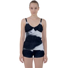 Panda Bear Sleeping Tie Front Two Piece Tankini by Sudhe