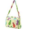 Colorful Pineapples Wallpaper Background Front Pocket Crossbody Bag View1