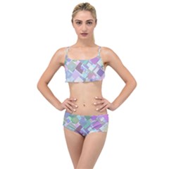 Colorful Background Multicolored Layered Top Bikini Set