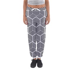 Cube Pattern Cube Seamless Repeat Women s Jogger Sweatpants by Sudhe