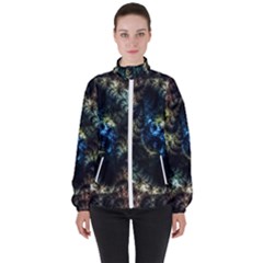 Abstract Digital Art Fractal High Neck Windbreaker (women)