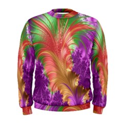 Fractal Purple Green Orange Yellow Men s Sweatshirt by Sudhe