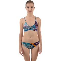 Multi Colored Glass Sphere Glass Wrap Around Bikini Set by Sudhe